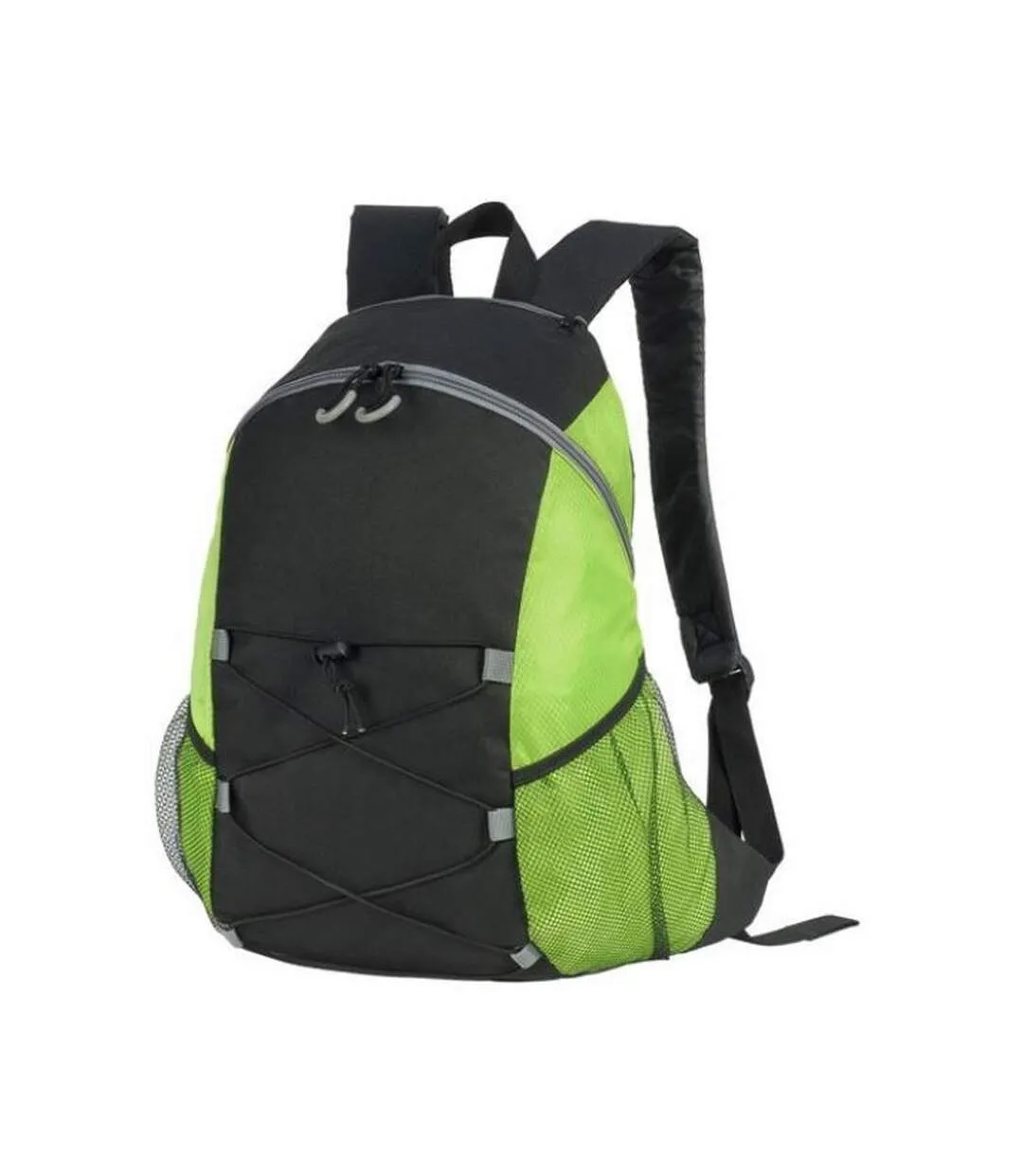 Adults unisex chester backpack one size black/lime green Shugon