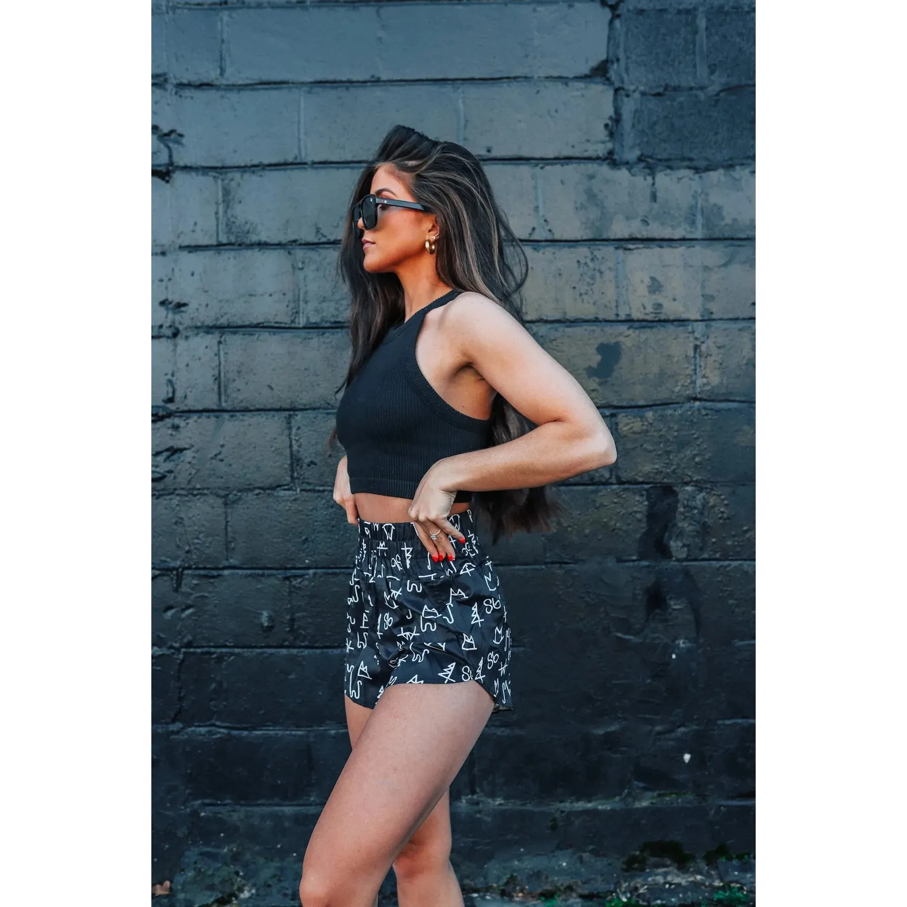 Black Branded Shorts