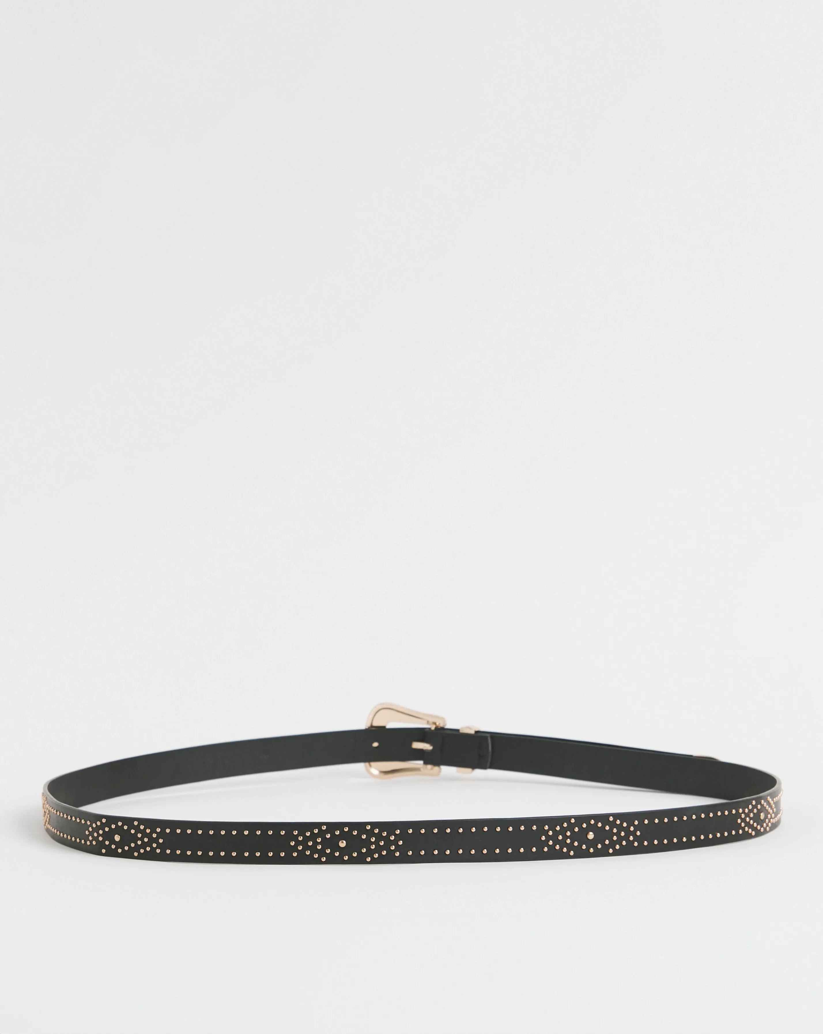 Black Studded Western Detail Belt | Simply Be