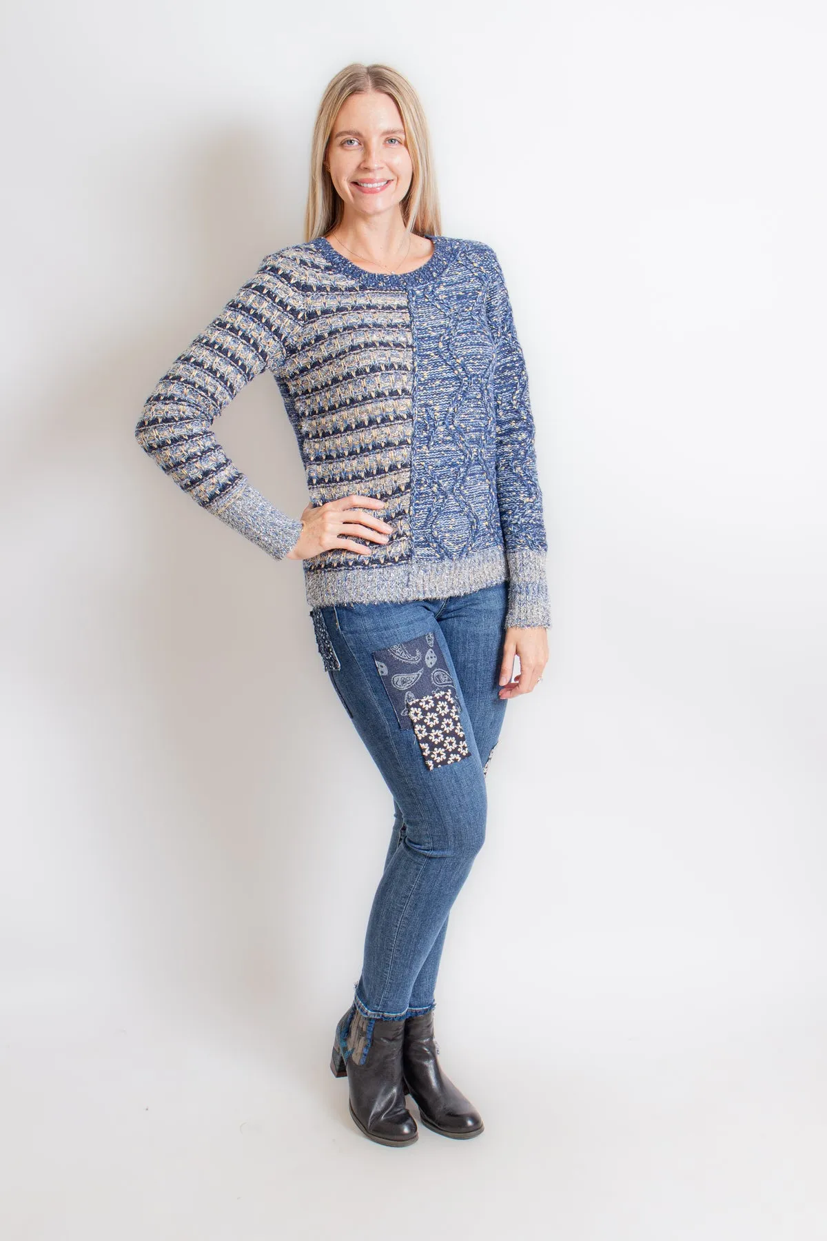 Blue Multi Sweater