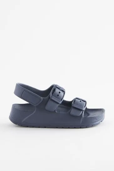 Buy Navy Blue Double Buckle Ankle Strap EVA Sandals from Next Luxembourg