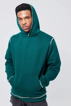 Contrast Stitch Detail Hoodie