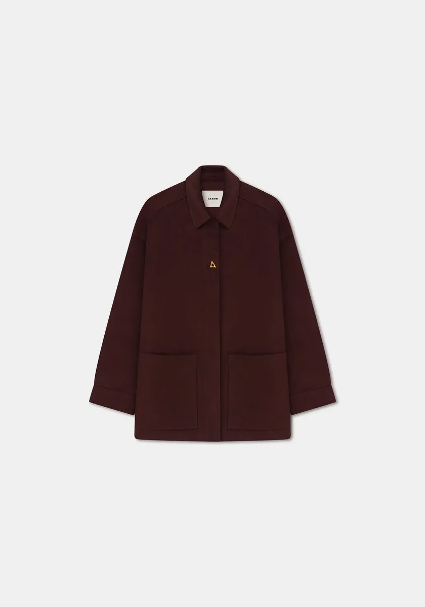 CRANE    Silk blend wrap coat  