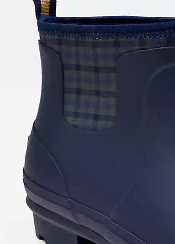 Foxton Navy Neoprene Lined Ankle Wellies by Joules | Look Again
