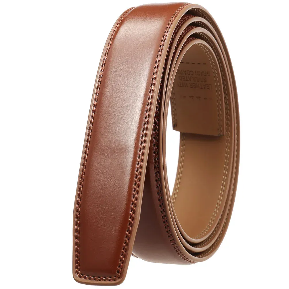 High Quality No Holes Cowhide Leather Belt Without Buckle