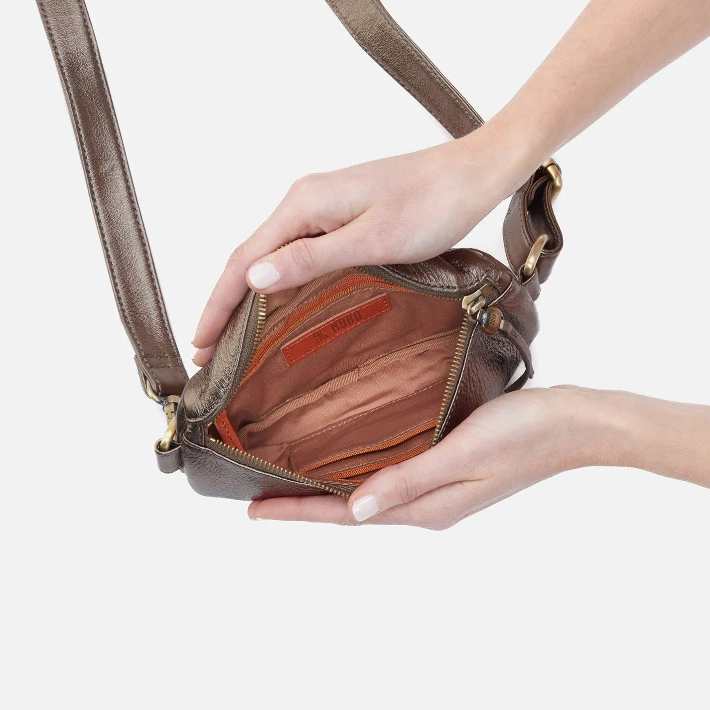 Hobo Bags "Fern" Belt Bag- Metallic Pewter
