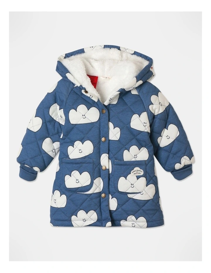 Jessie Quitled Coat in Blue