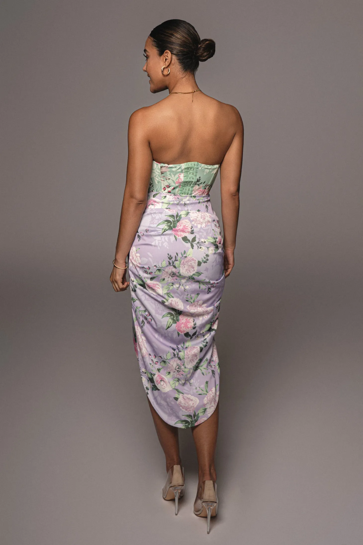 Lilac Emielle Satin Skirt