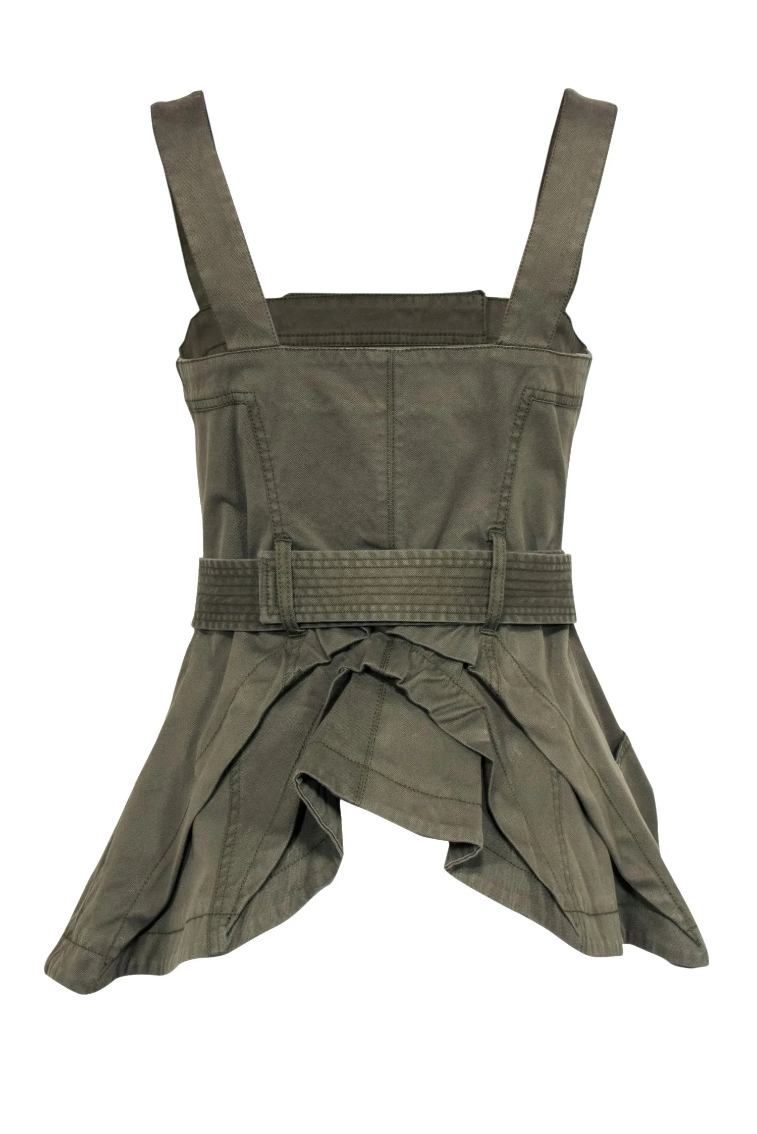 Marissa Webb - Army Green Utility Trench Tank w/ Belt Sz M