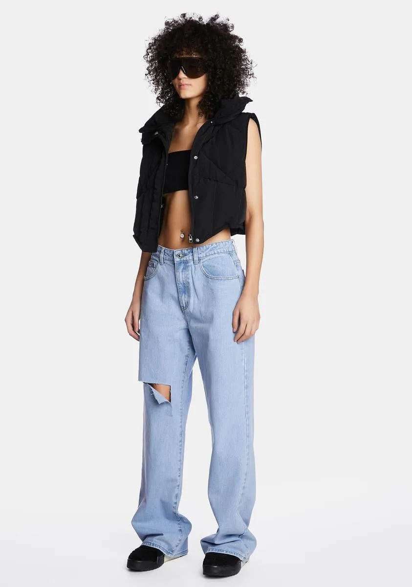 Mid Rise Baggy Boyfriend Jeans-