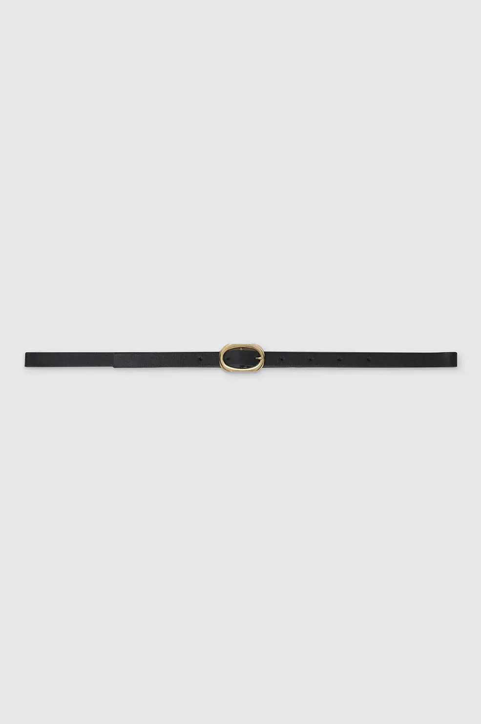 Mini Signature Link Belt - Black With Gold