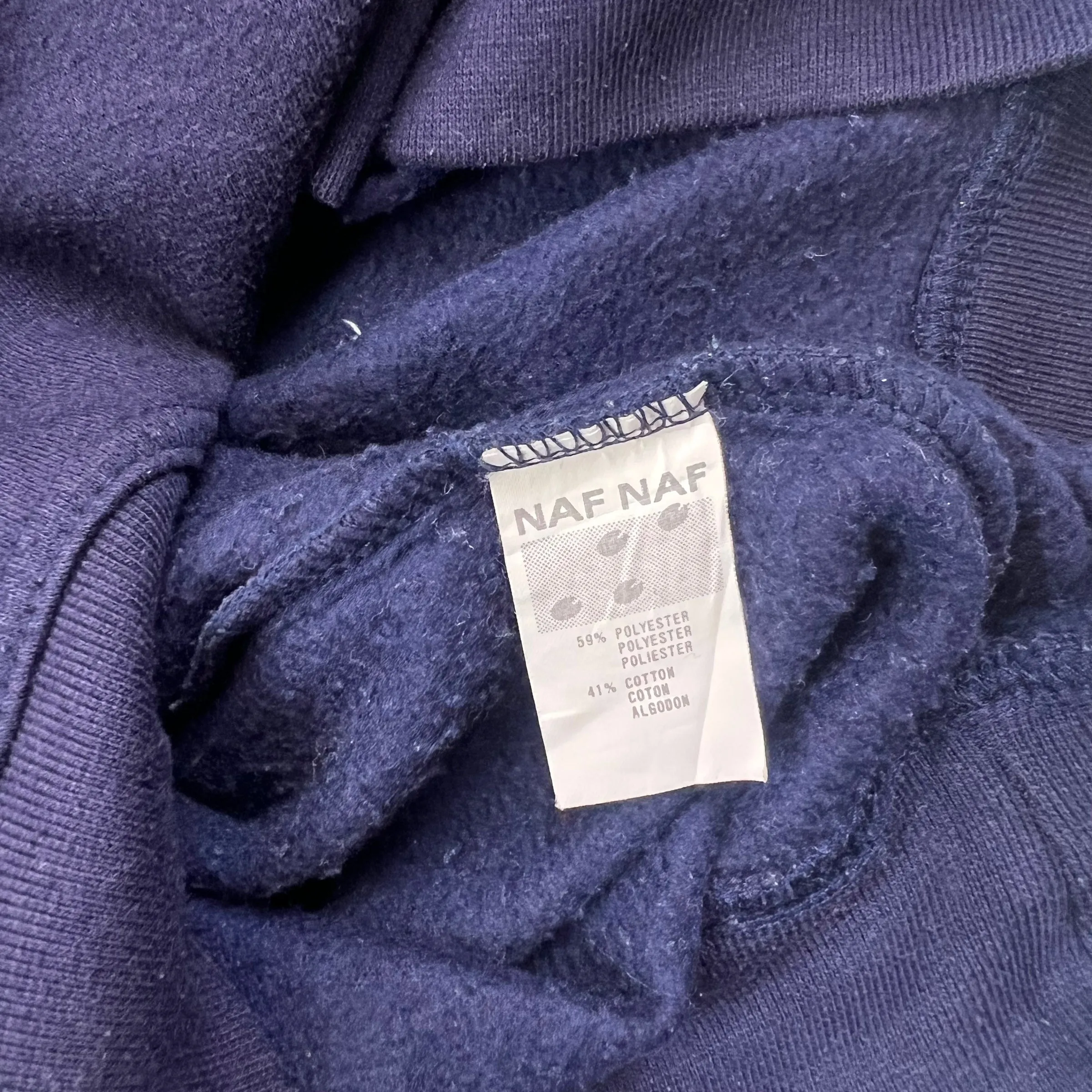 Naf Naf Vintage Embroidered Sweatshirt Blue