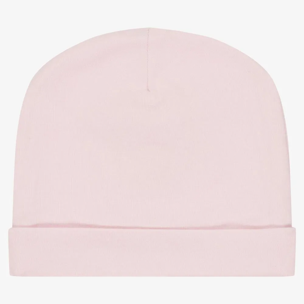 Pink Cotton Logo Baby Hat