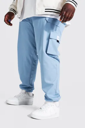Plus Twill Belt Cargo Jogger With Man Tab | boohooMAN UK