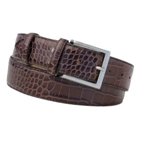 ROBERT CHARLES LIZARD SKIN BROWN BELT | Menswear Online