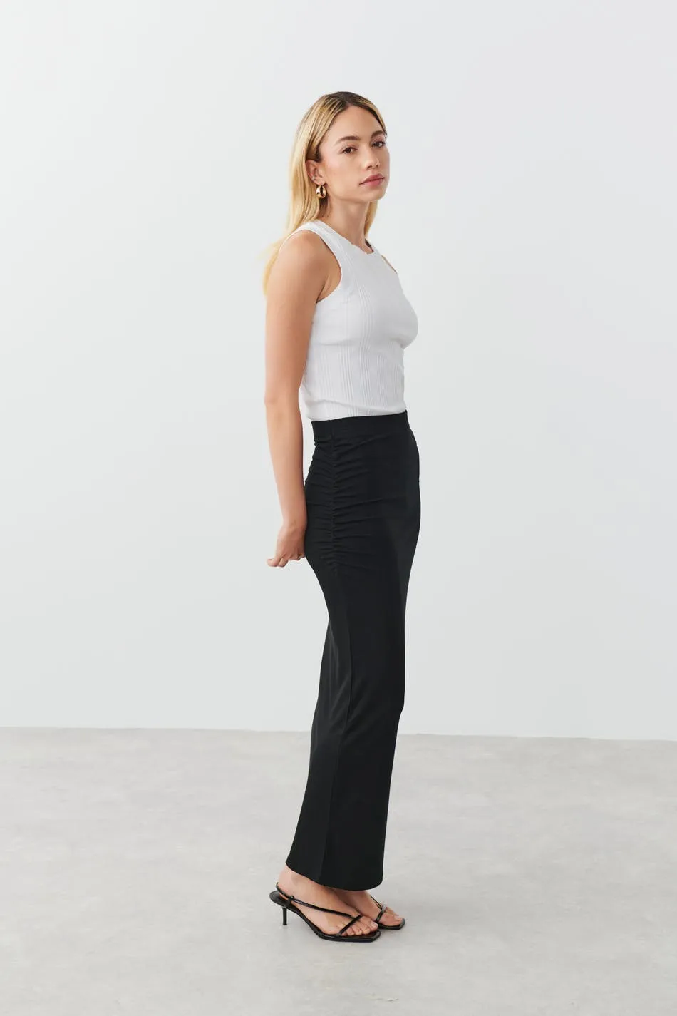 Soft touch ruched skirt