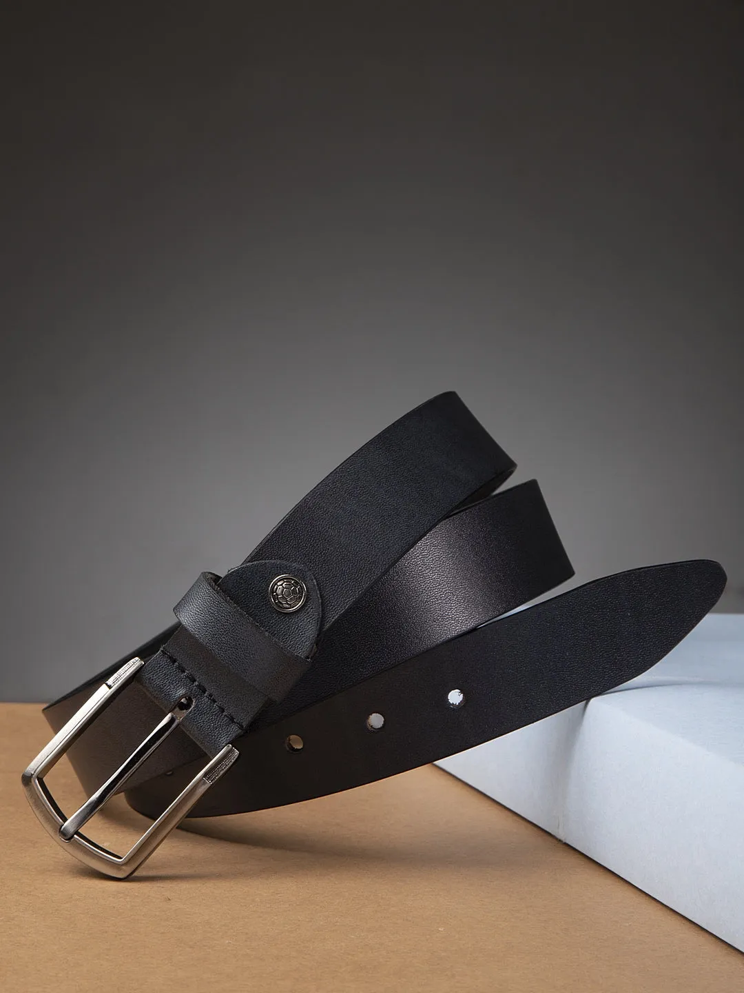 Teakwood Genuine Leather Men Blue Solid Belt - Clearance sale