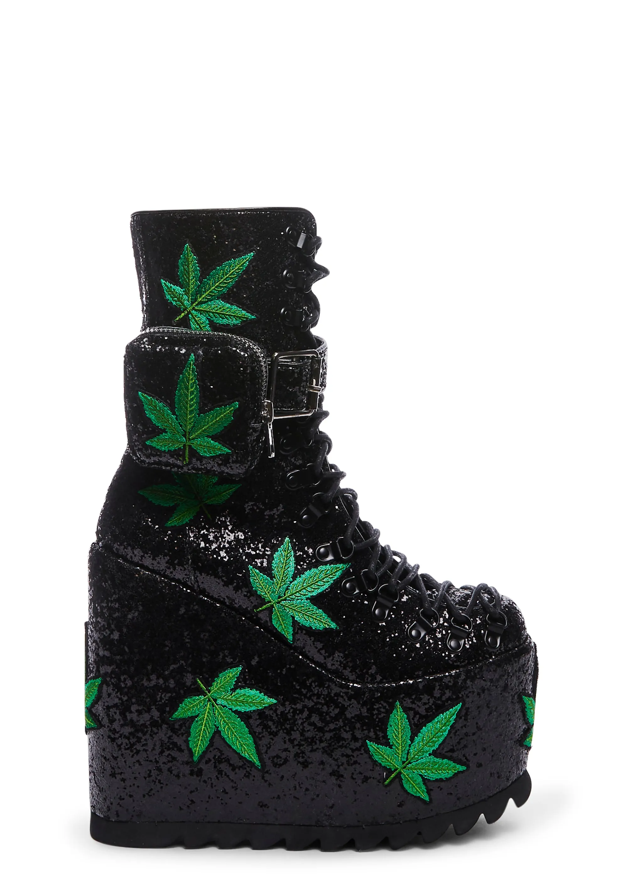 Traitor Boots - Glitter Leaf-