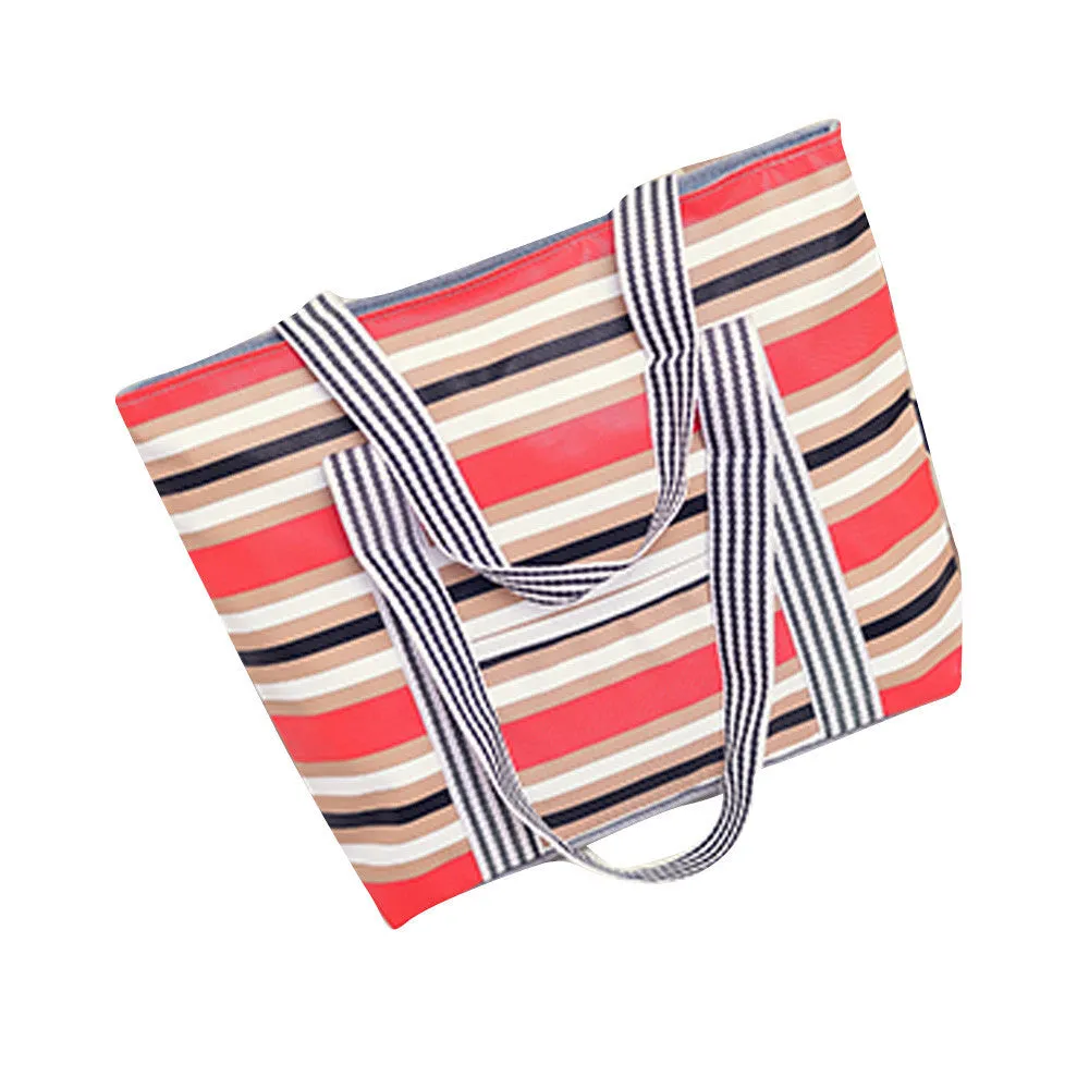 tripe Printed Canvas Women Hbag Shoulder Bags women Messenger Bag Sac Femme Casual Bolsos Mujer