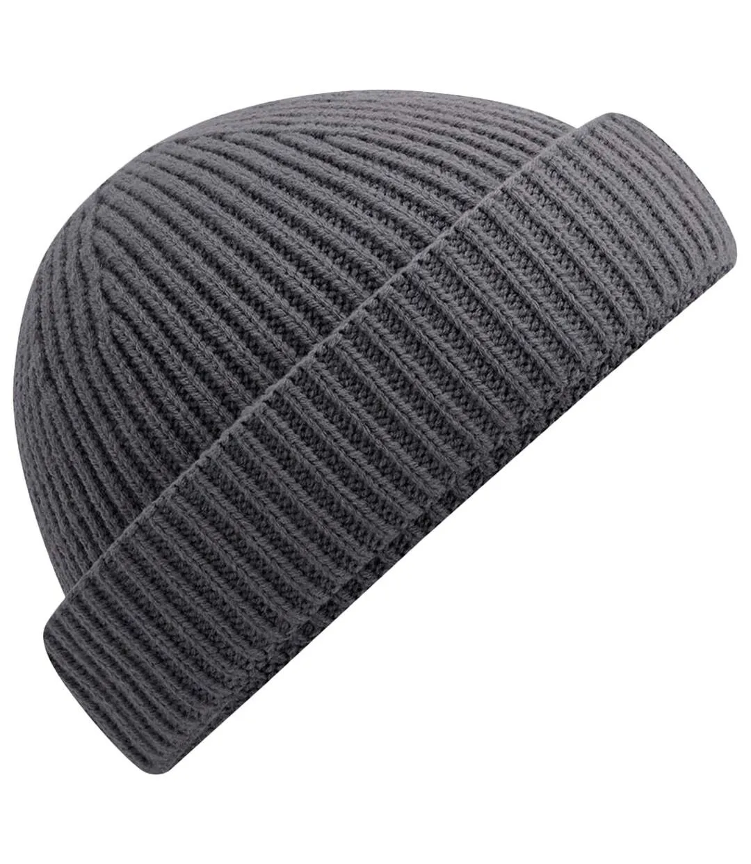 Unisex adult harbour fisherman beanie graphite grey Beechfield