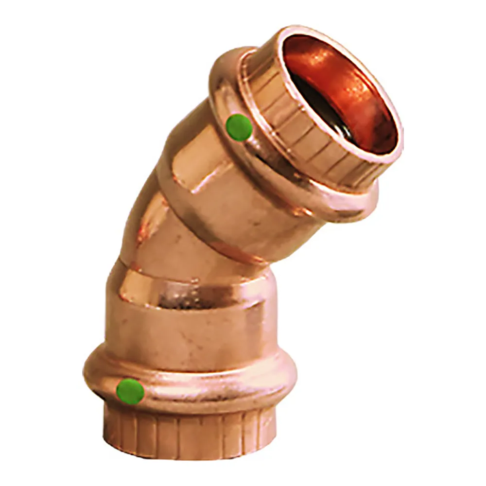 Viega ProPress 1-1/4 - 45 Copper Elbow - Double Press Connection - Smart Connect Technology [77033]